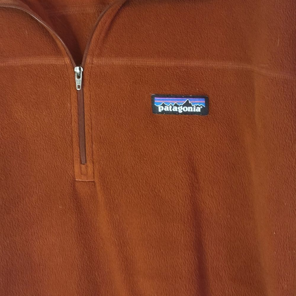 Patagonia 1/4 zip fleece ling sleeve pullover, sz L - Picture 3 of 7